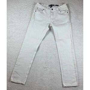 Premium Chams Men's White Stretch Fit Denim Jeans Size 34